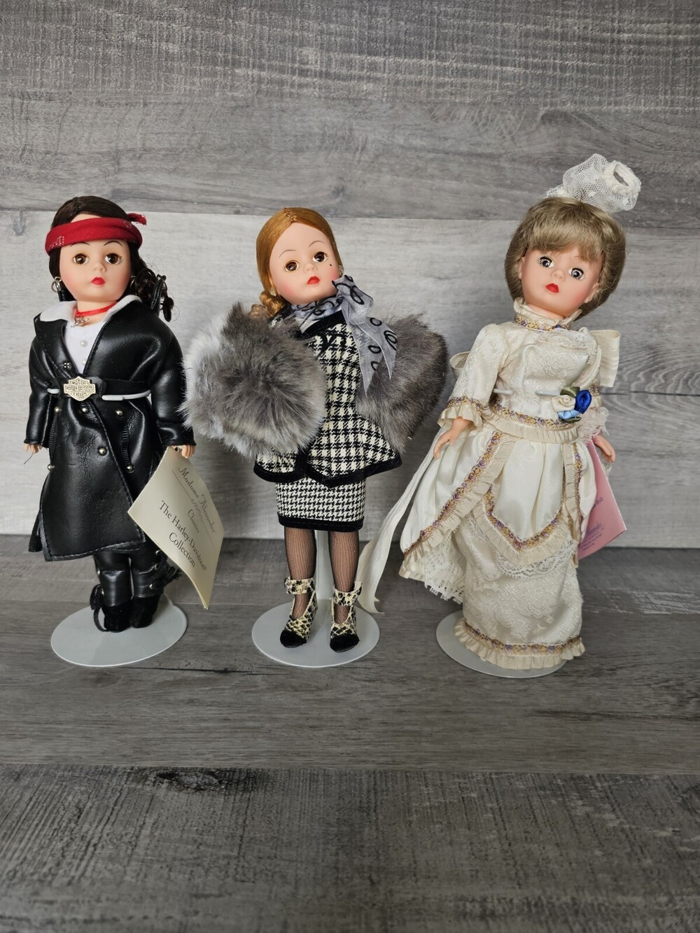 Lot Madame Alexander 22190 Houndstooth Cissette Harley Davison Bride 10" Dolls